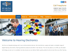 Tablet Screenshot of hearingelectronics.com